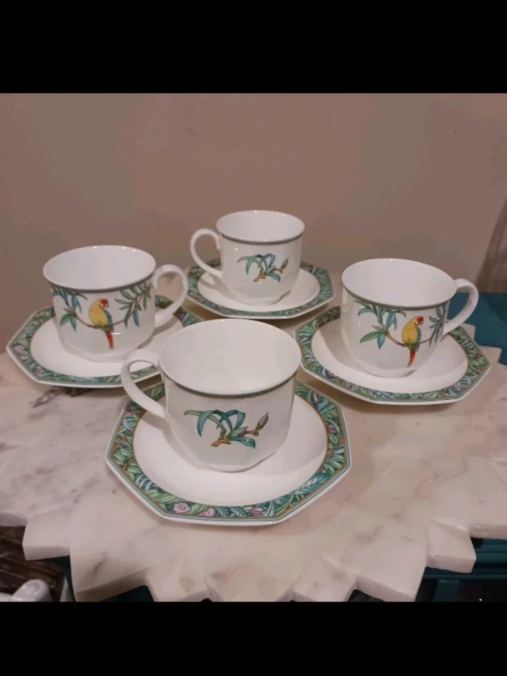 Heinrich Villeroy & Boch 8-PC Amazona Tea Cup & Saucer Set
